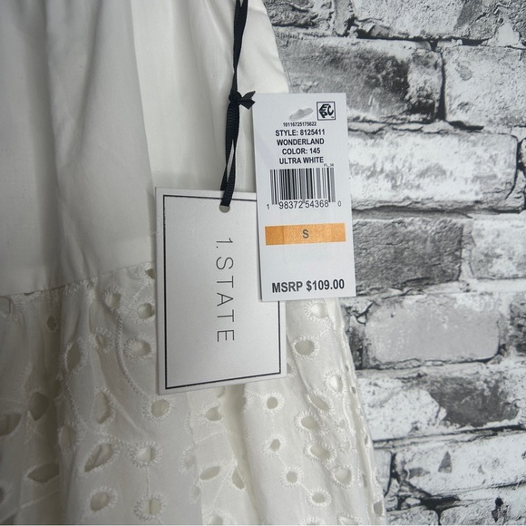 EUC 1. State White Eyelet A-Line Skirt Size Small with Tags - Picture 4 of 16